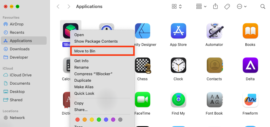 The Applications folder in Finder on Mac. To remove virus applications, right-click the app's icon, then select Move to Trash. The Applications folder in Finder on Mac. To remove virus applications, right-click the app's icon, then select Move to Trash.
